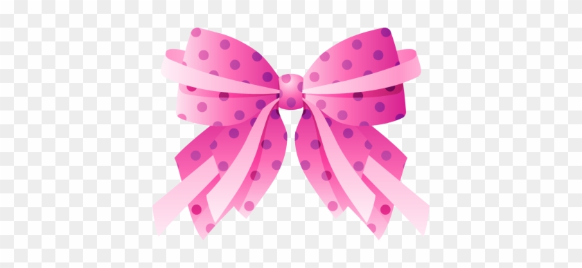 Polka Dot Pink Gift Bow Free Clip Arts Online Fotor - Boucle Et Ruban Rose #347082