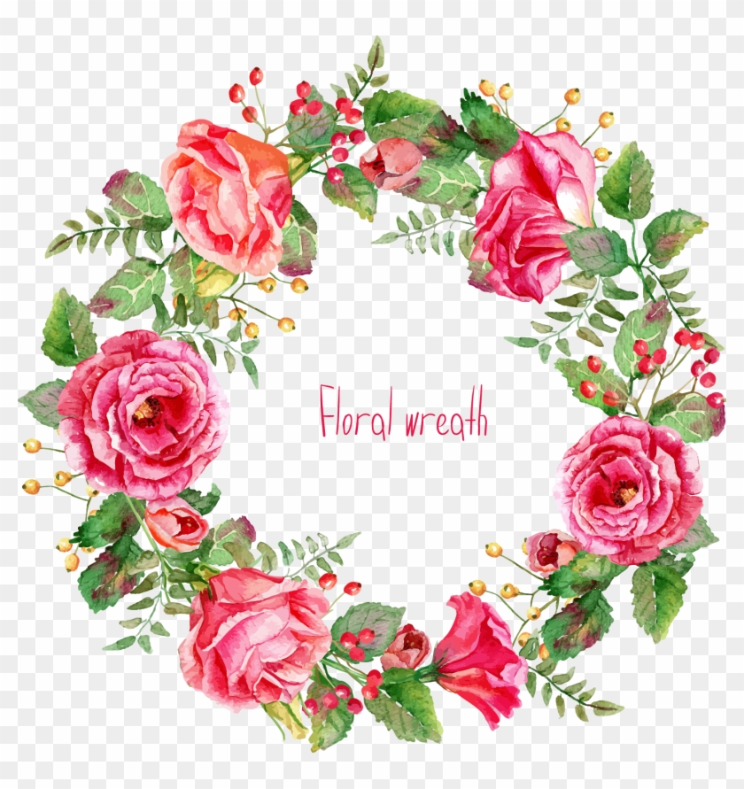 Free Watercolor Floral Wreath Png Peoplepngcom - Free Watercolor Floral Wreath Png Peoplepngcom #347109
