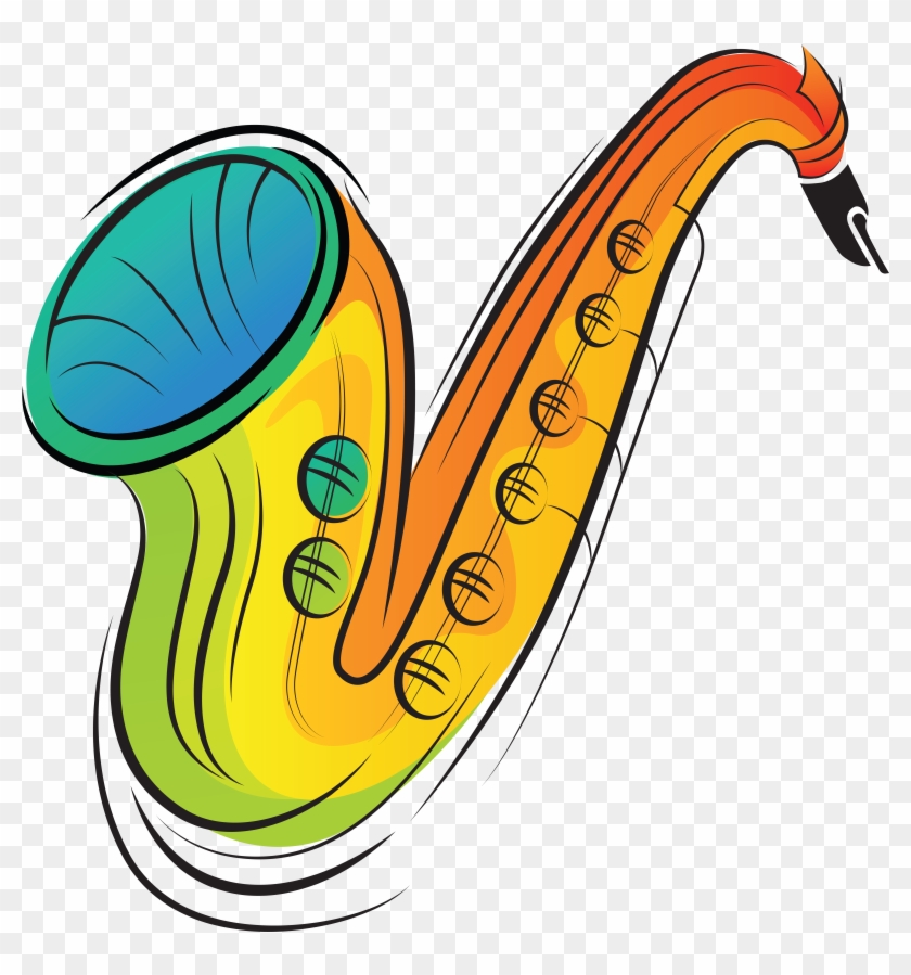 Musical Instruments Cartoon Saxophone Clip Art - Cartoon Pictures Of Musical Instruments #347144