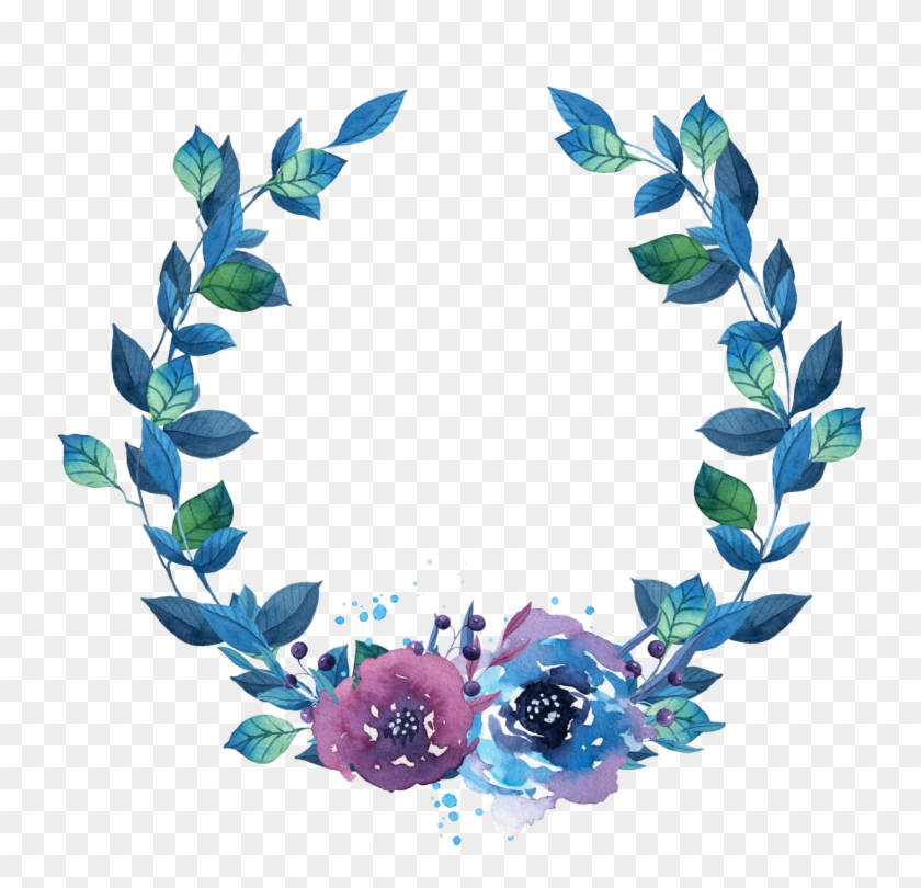 Transparent Watercolor Flower Wreath Pictures - Watercolor Flowers Circle Png #347150