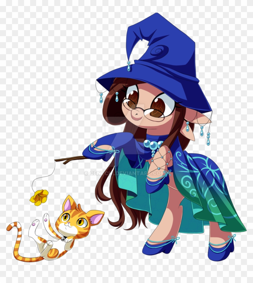 Centchi, Cat, Clothes, Dress, Hat, Magic Wand, Obtrusive - Cartoon #347262