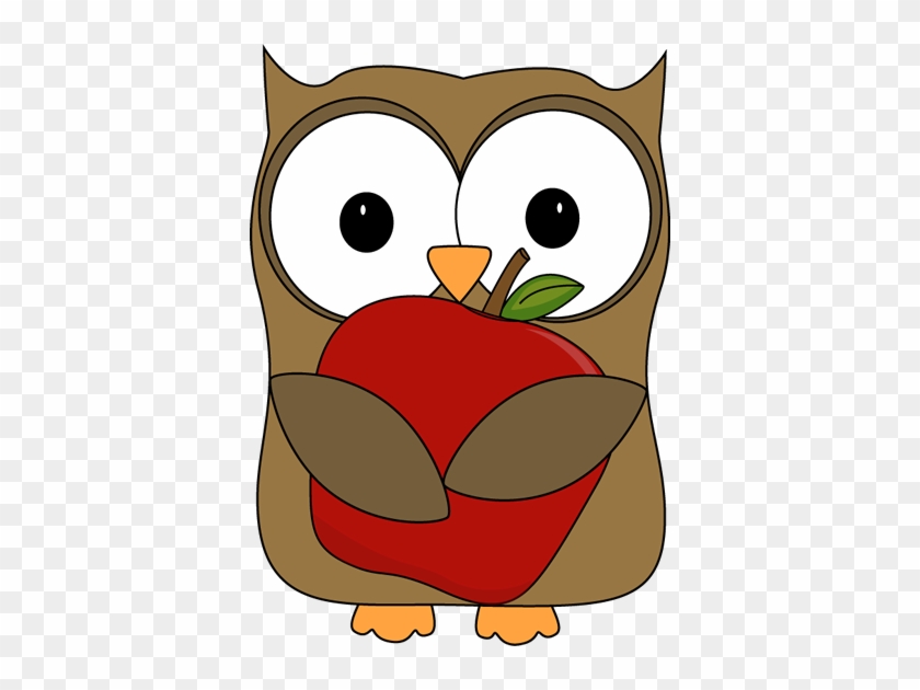 Happy 8th Anniversary Clipart - Owl Apple Clipart #60993