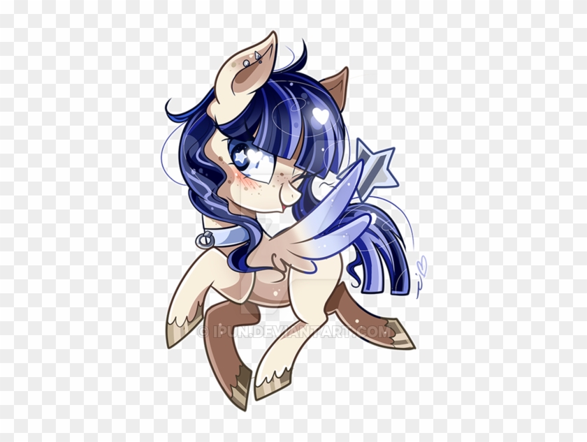 Ipun, Chibi, Female, Heart Eyes, Mare, Obtrusive Watermark, - Painting #347278