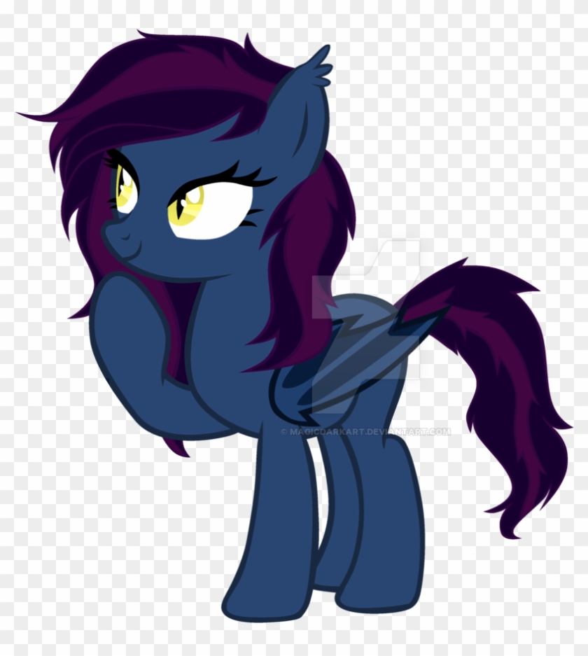 Magicdarkart, Bat Pony, Female, Mare, Obtrusive Watermark, - Cartoon #347290