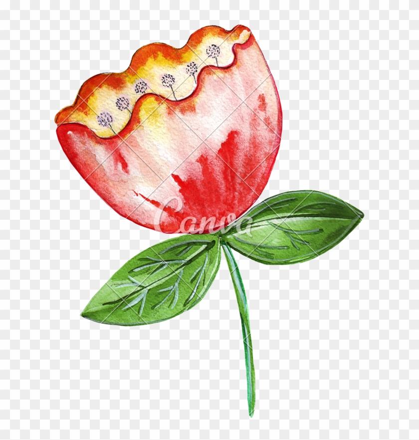 Illustration Of A Bright Flower Tulip - Tulip #347308