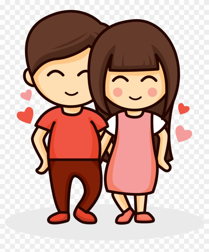Love Couple Drawing Romance Hug - Love Couple Cartoon Png - Free  Transparent PNG Clipart Images Download