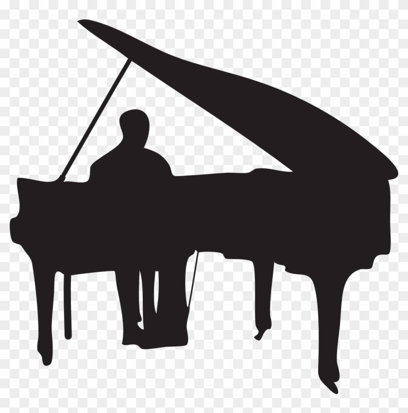 Jazz Pianist - Man Playing Piano Silhouette #347396