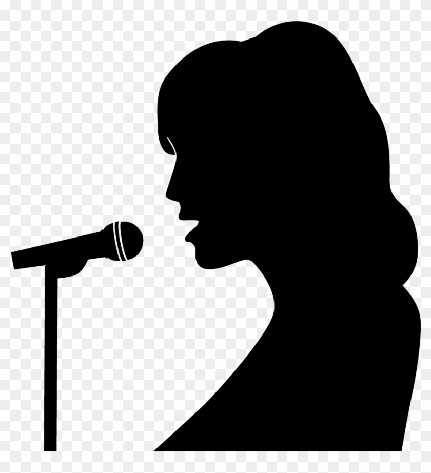 Singer Music Silhouette Song Clip Art - Singer #347434