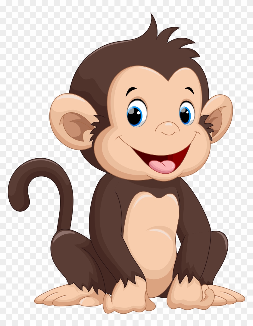 Monkey Cartoon Drawing Illustration - Cute Monkey Cartoon #347515