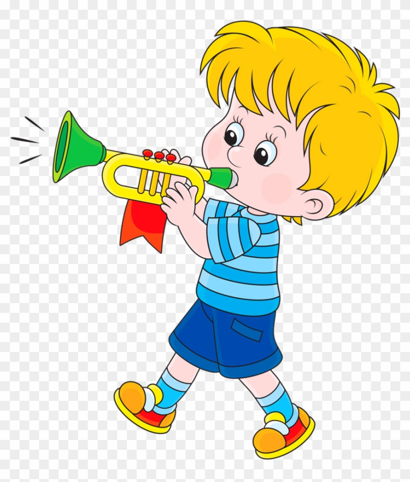 Dança * Música - Playing Trumpet Clipart #347534