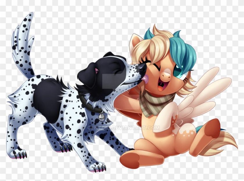 Centchi, Dog, Female, Licking, Mare, Obtrusive Watermark, - Cartoon #347552