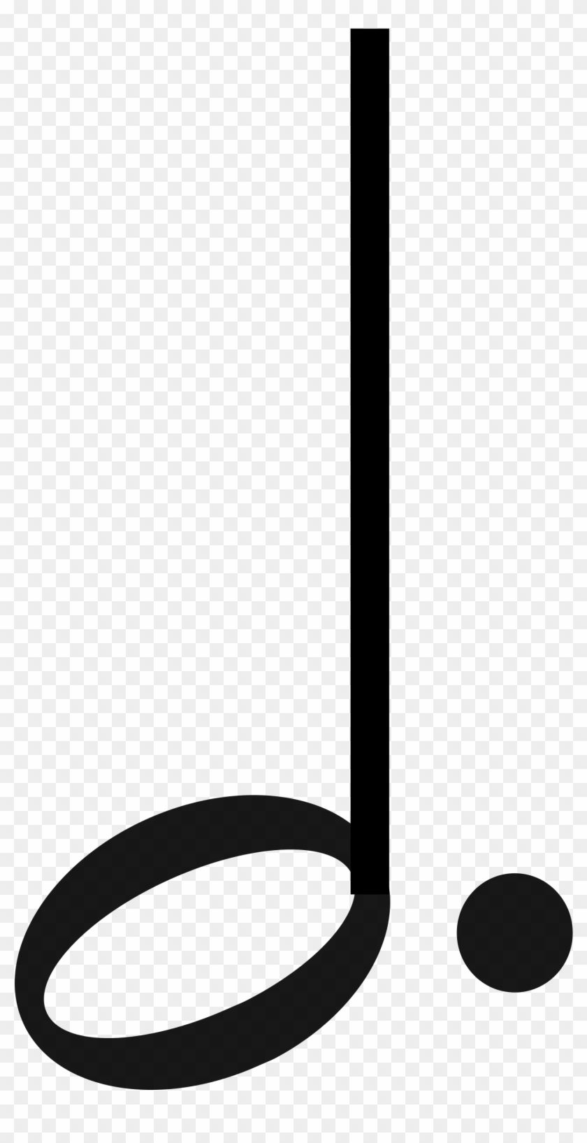 Dotted Half Note With Upwards Stem - Circle #347606