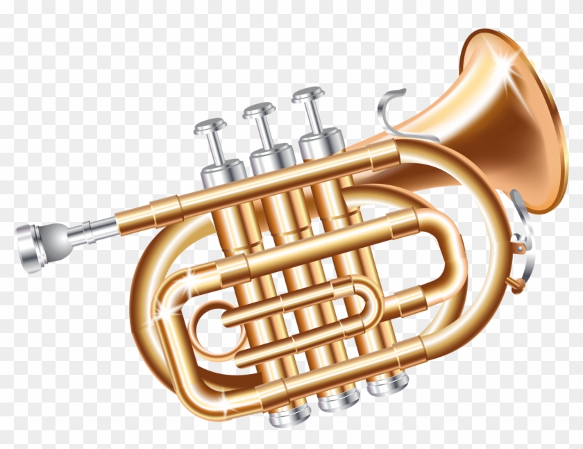 French Hornart Musicmusical Instrumentsclip Art Celebrationsnotesmusic - Gold Band Instrument Clip Art #347686