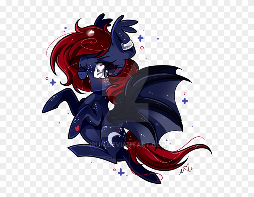 Ipun, Bat Pony, Bat Pony Oc, Female, Heart Eyes, Mare, - Cartoon #347696