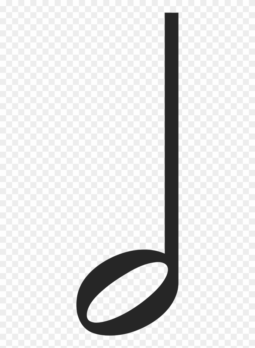 Symbole De La Blanche En Musique, En Pvc, Lavable - Half Note Clip Art #347770