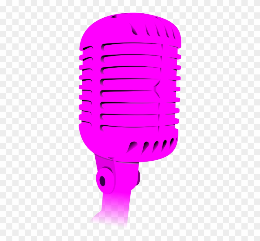 Pink Clipart Microphone - Spiew Png #347949