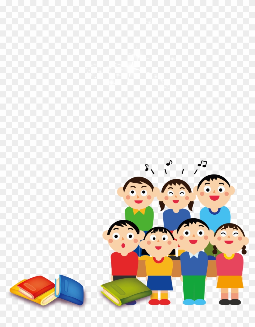 o come little children chorus clipart