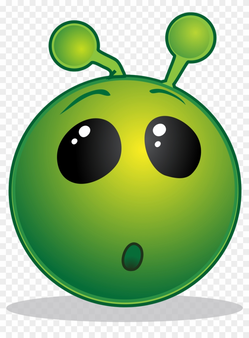 Smiley Green Alien Wow - Alien Smiley #347991