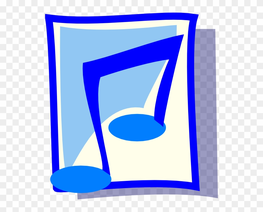 Music Note Svg Clip Arts 552 X 595 Px - Signo De Musica Azul #347992