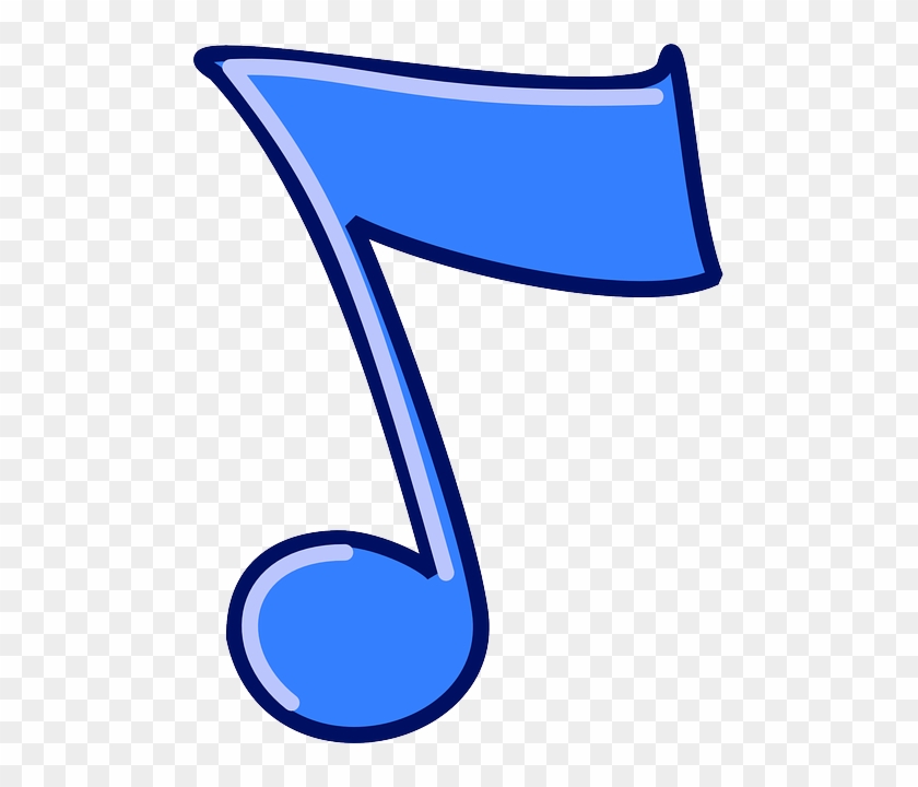 Music, Blue, Note, Coloured, Cartoon, Musical, Notes - Music Notes Clip Art #348101