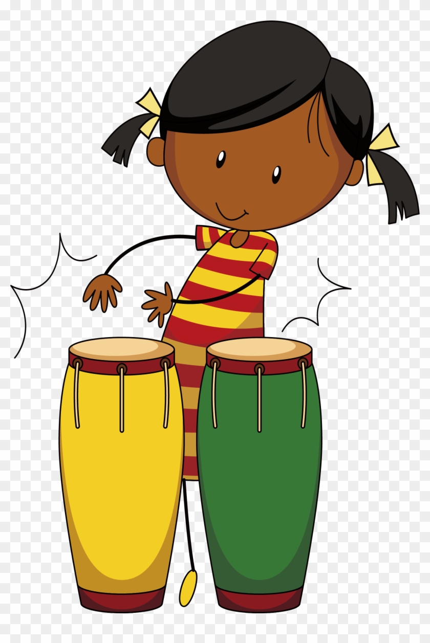 Drummer Clip Art Beat African Drums 1712 2481 Transprent - Playing A Drum Cartoon #348255