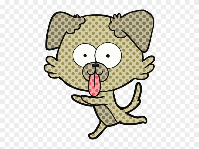 Cartoon Running Dog With Tongue Sticking Out - Cartoon #348308