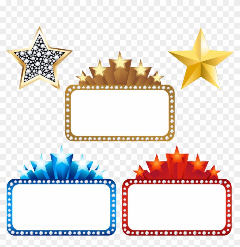 Marquee Cinema Clip Art - Banner Star Png #348618