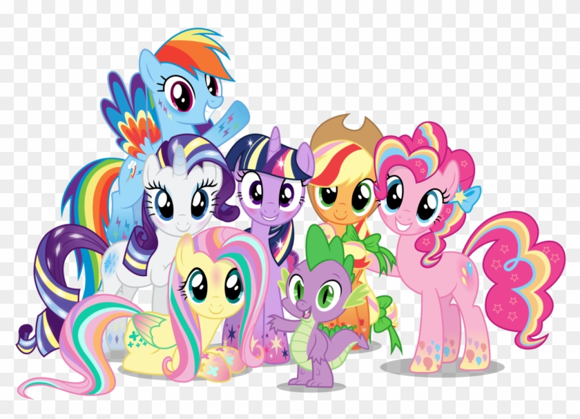 My Little Pony Clipart Group - My Little Pony Mane 6 #348622