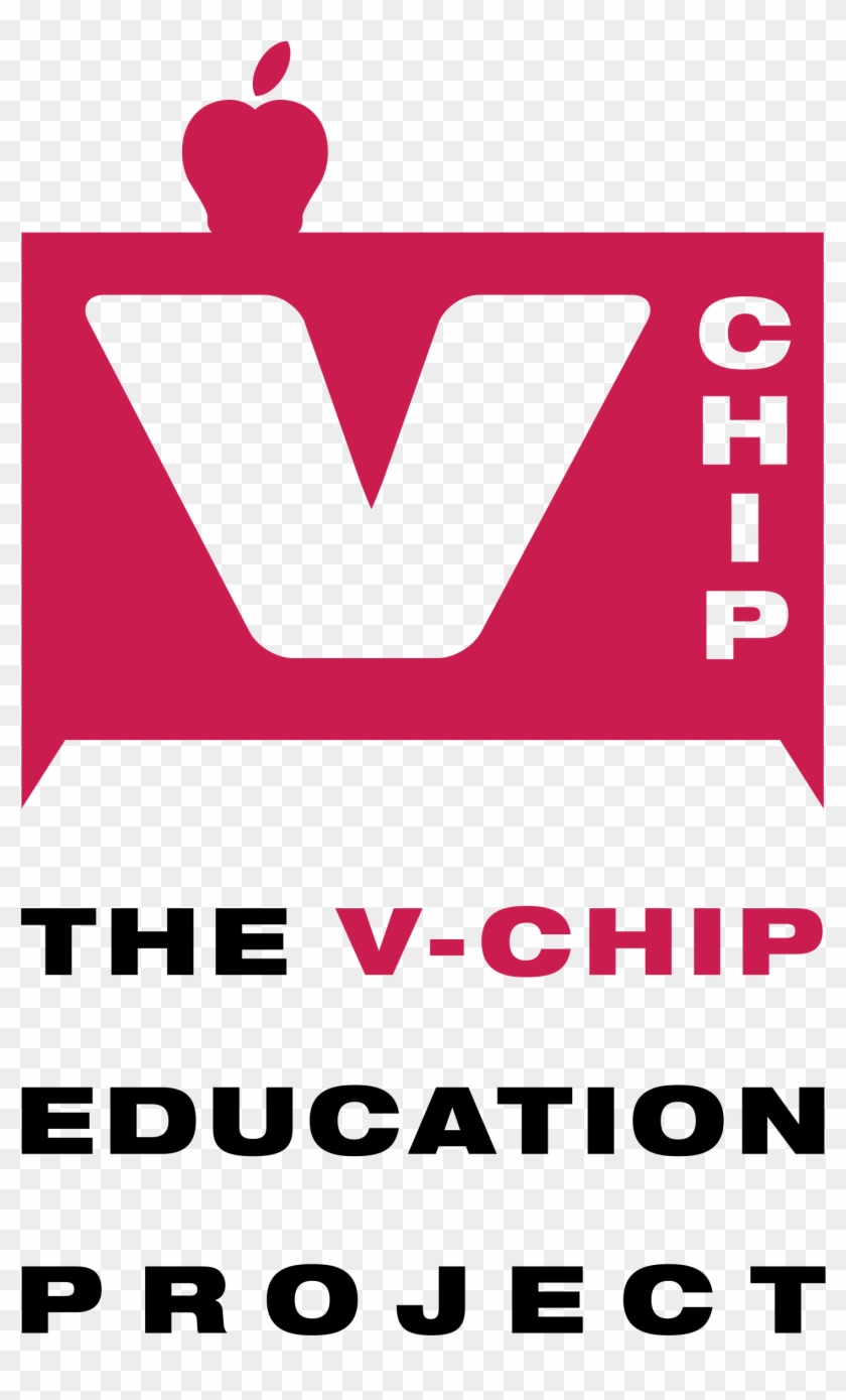 V Chip Education Project Logo Logo Black And White - Education #348737