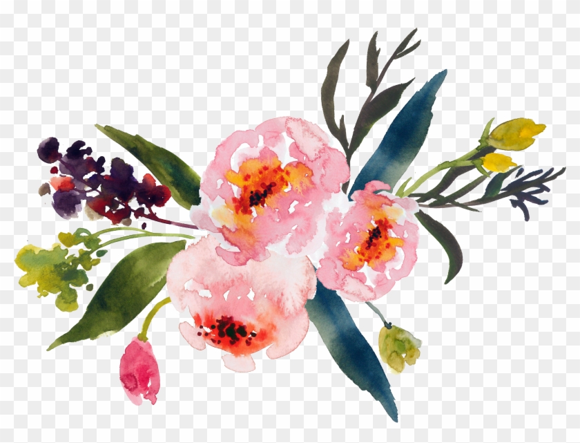 Flower Bouquet Watercolor Painting Clip Art - Fuckity Fuck Fuck Cup #348829