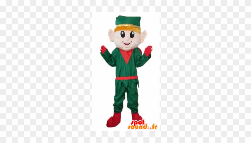 Nuevo Elfo Mascot, Vestido Verde Duende De Navidad - Mascot #348844