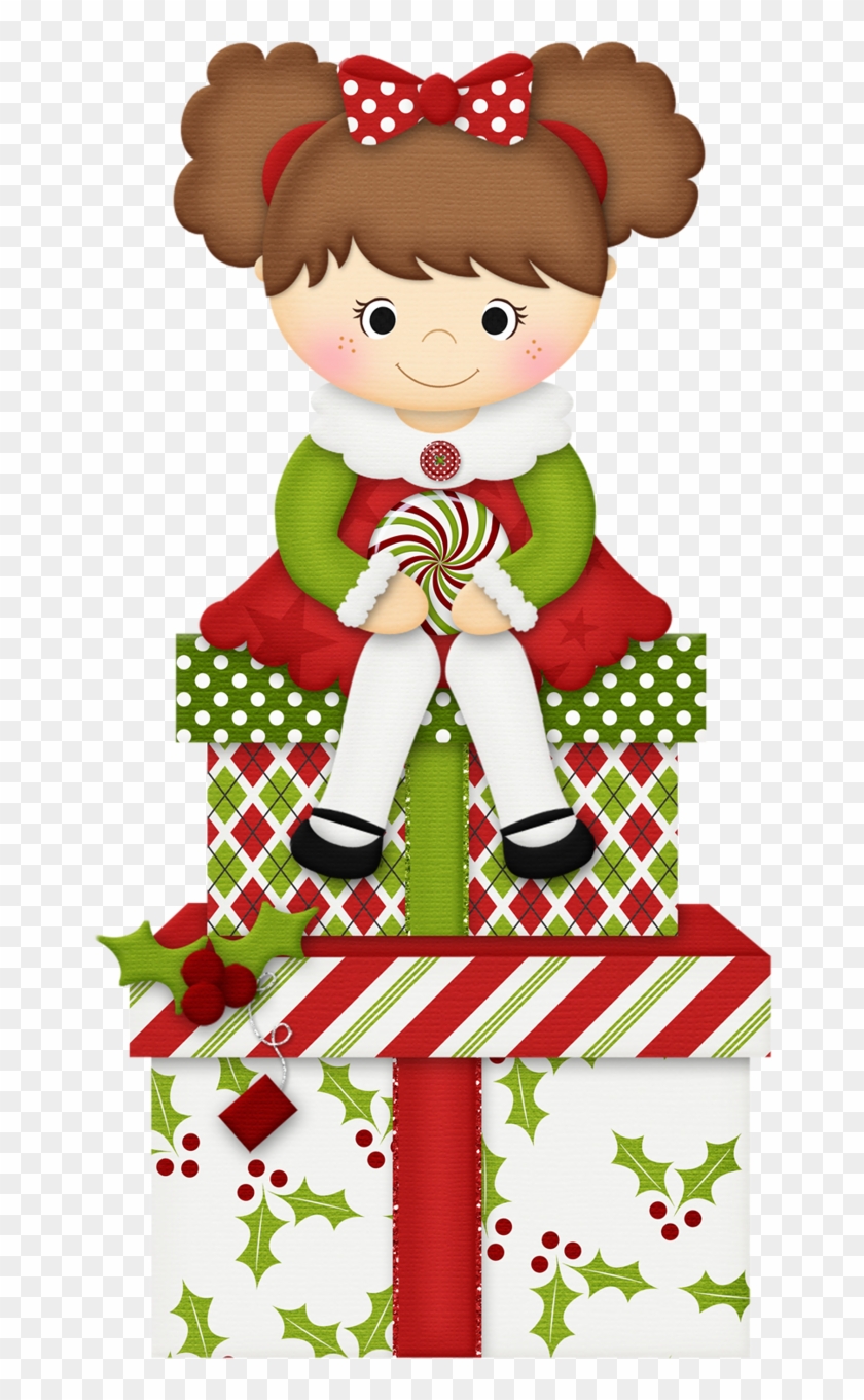 Hermosa Duende De Navidad - Cute Christmas Girl Clipart #348910