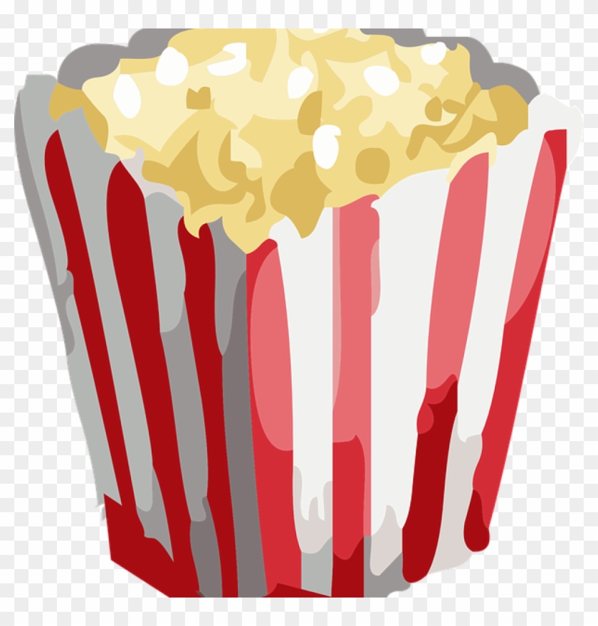 Popcorn Clip Art Free Popcorn Snack Movie Free Vector - Popcorn With Transparent Background #348996