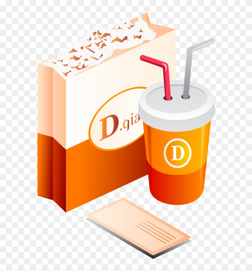 Popcorn Cola And Cinema Tickets - Vector #349099