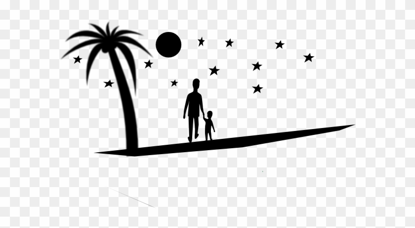 Night Scene Clip Art - Palm Tree Clip Art #349125