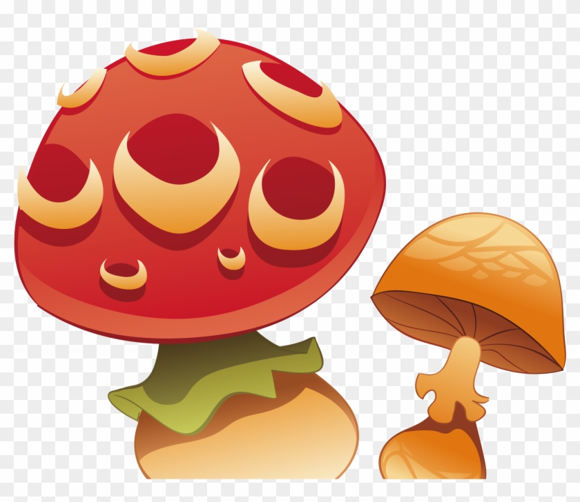 Cartoon Mushroom Illustration - Food #349214