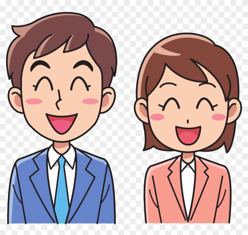 Related Clipart People Laughing - Man And Woman Cartoon - Free Transparent  PNG Clipart Images Download