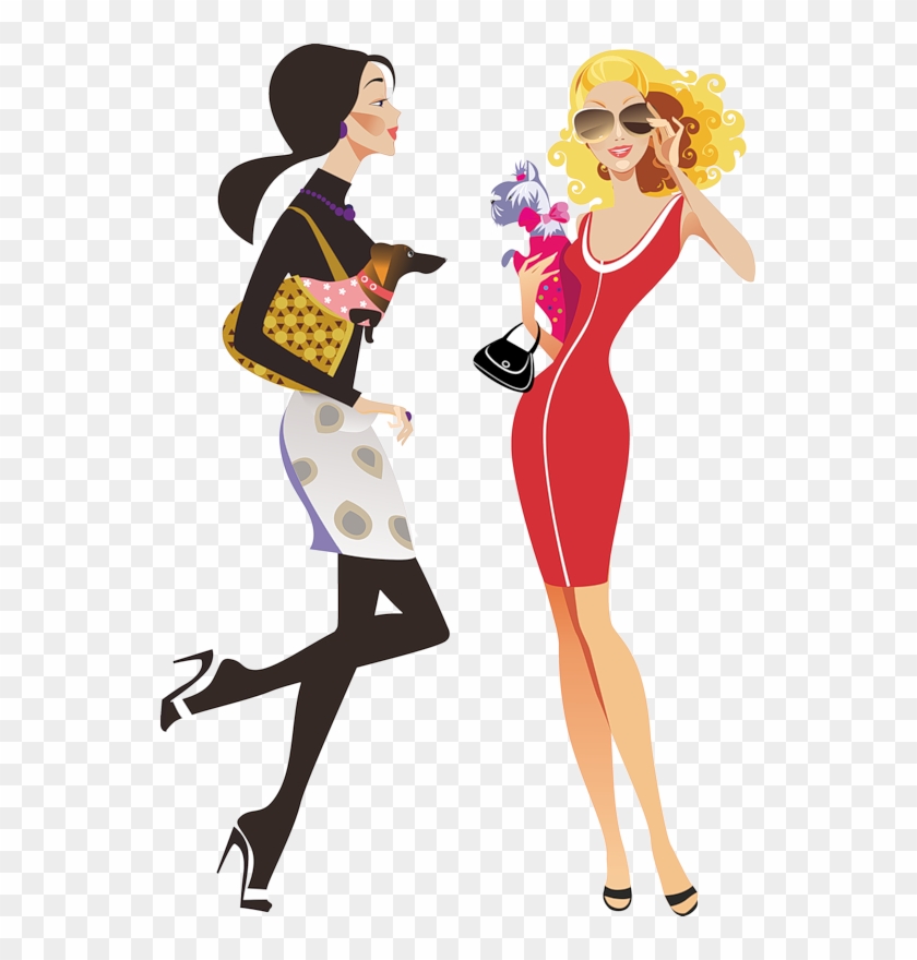 Girls Shopping - - Fashion Girl Vector Png #349468