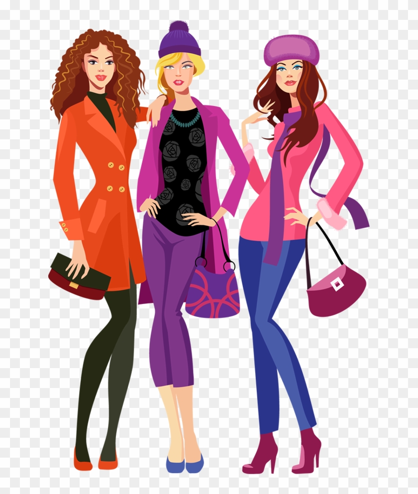 Fashion Clipart Going Shopping - Fashion Cartoon Transparent #349484