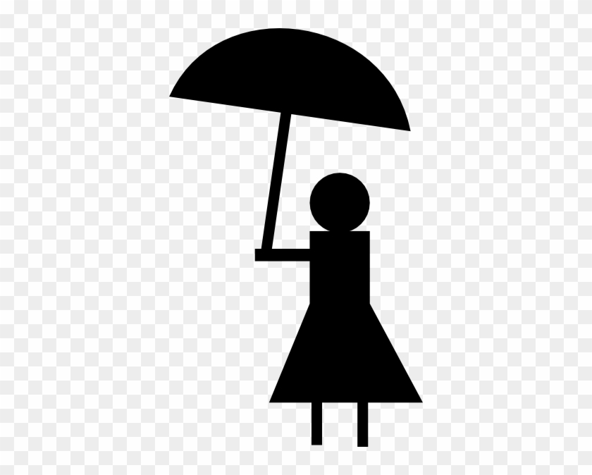 Stick Figure With Umbrella #349592