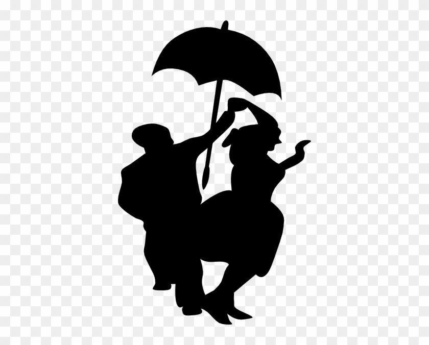 Dancing Umbrella Silhouette Transparent #349617