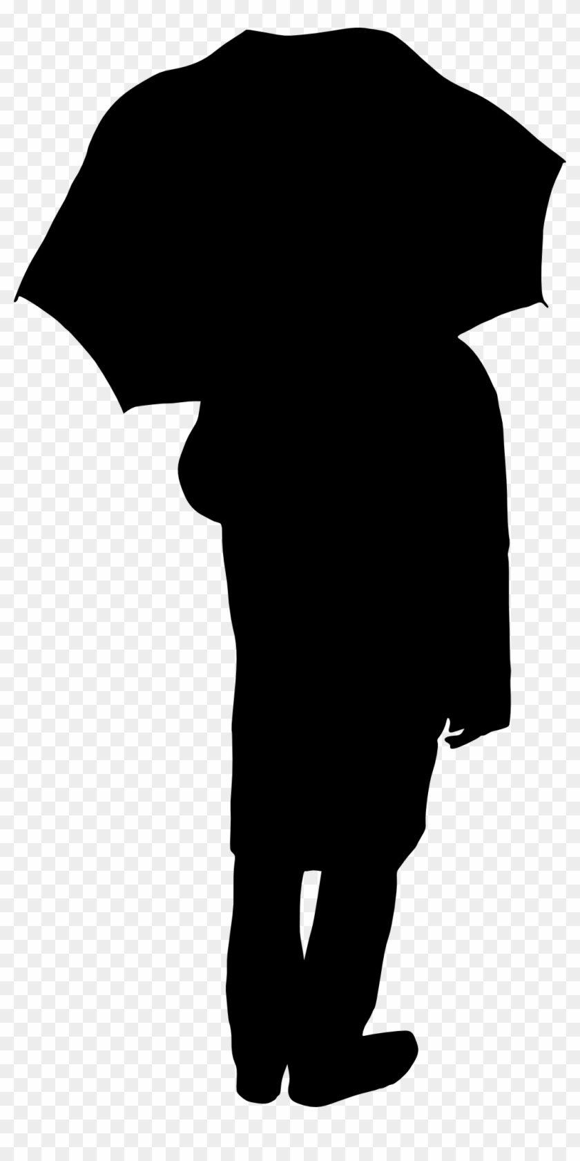 Woman Umbrella Silhouette Png - Silhouette #349670