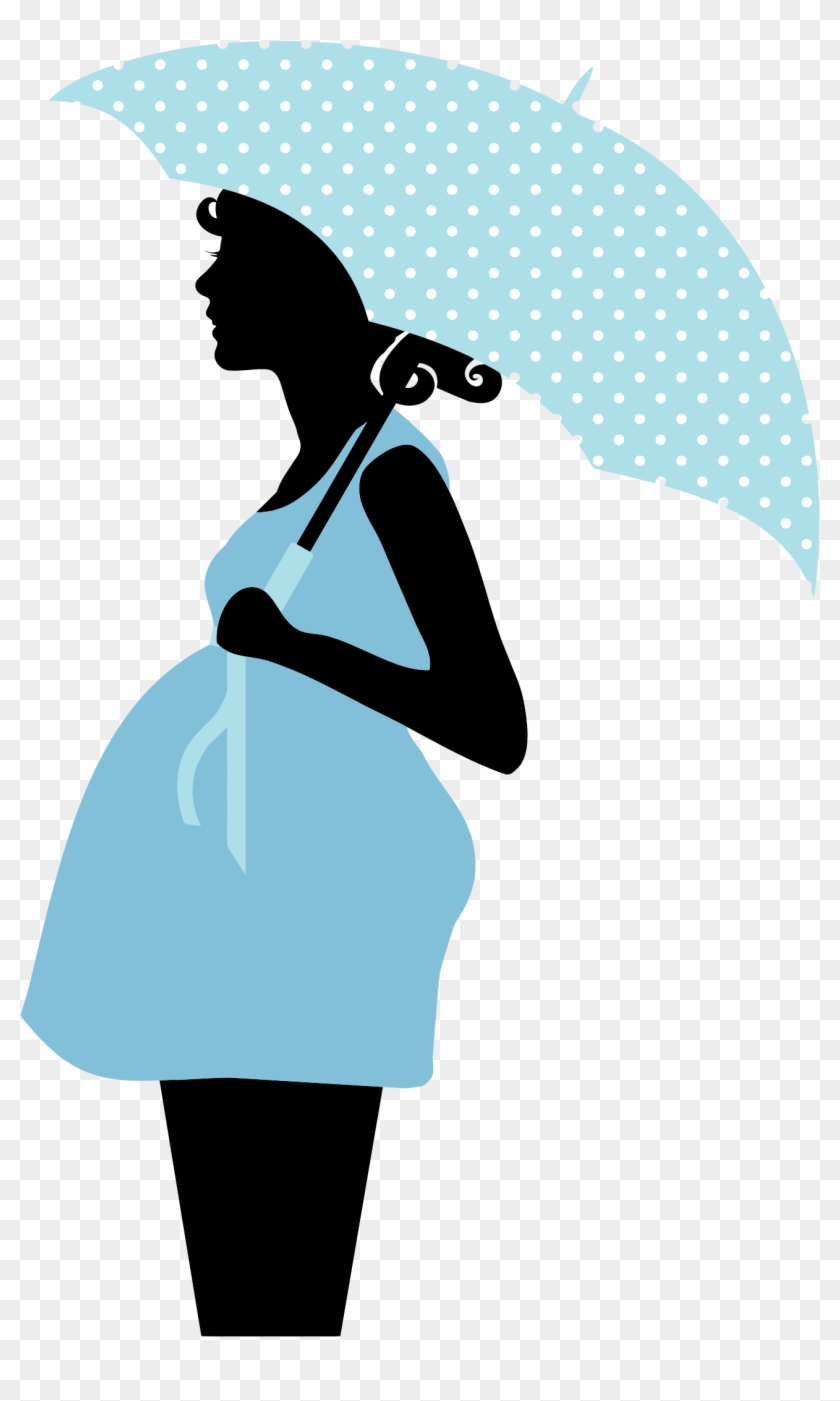 Woman Illustration 2 - Pregnant Woman Clipart Blue #349788