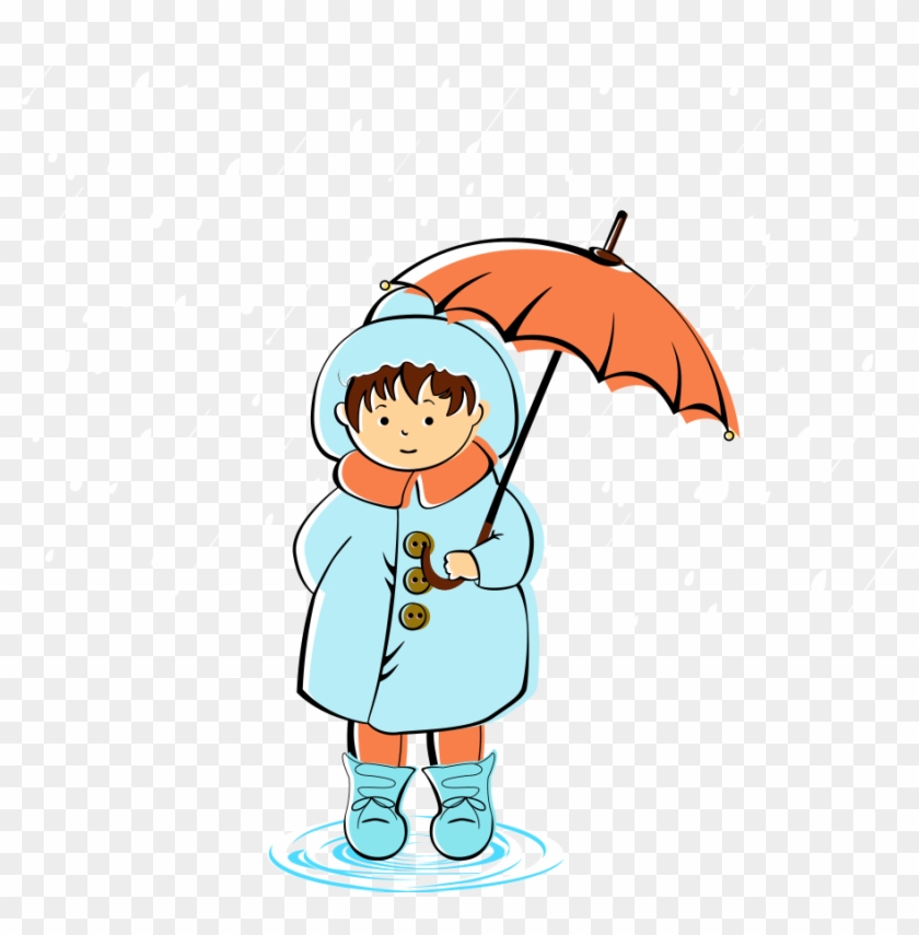 Rain Cartoon Umbrella Clip Art - Clip Art #349817