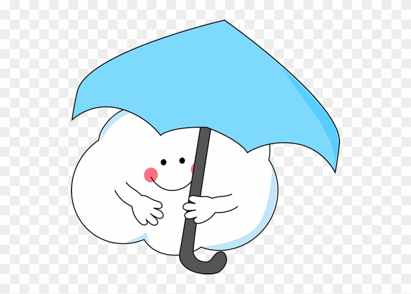 Cloud Under Umbrella - Cloud And Umbrella Clipart #349822