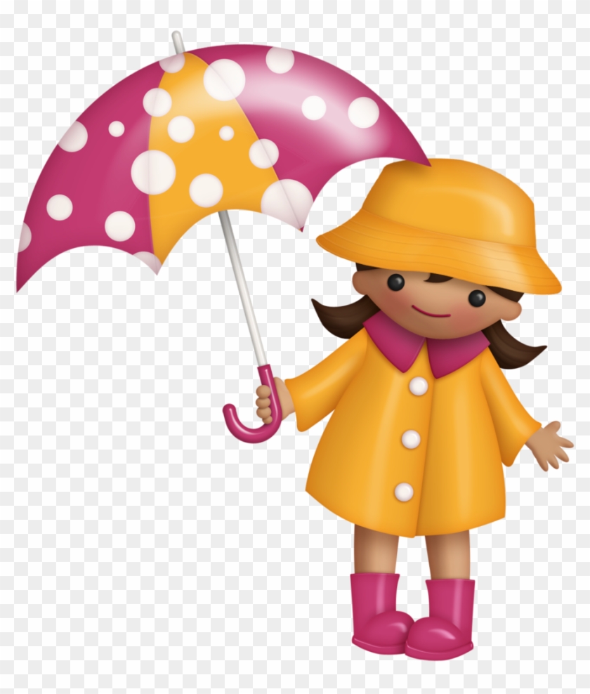 B *✿* Sunshine Rain - Rain Hat Girl Clipart #349871