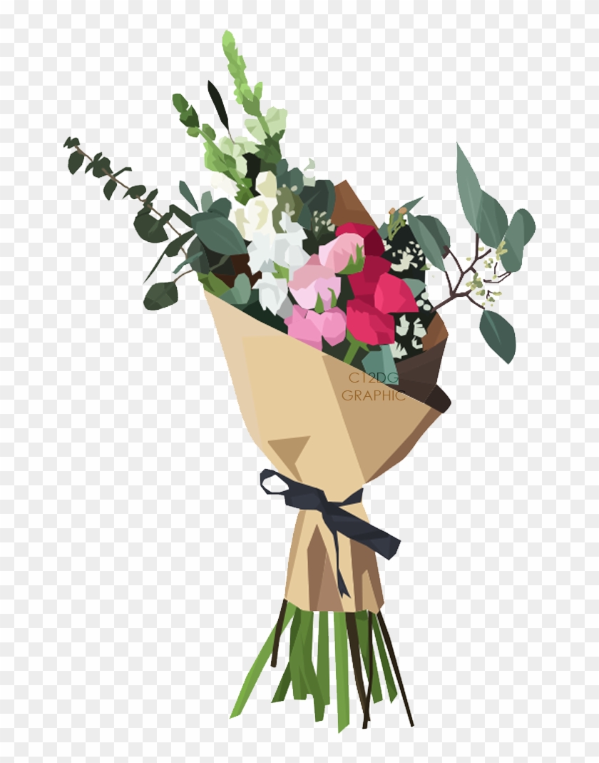 Bouquets Flower Vector Png By C12dg - Bunch Of Flowers Vector #349975