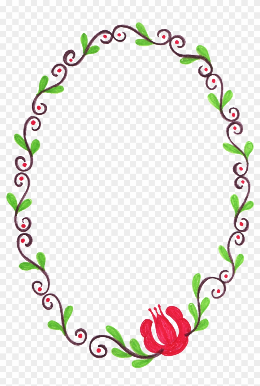 Free Download - Flowers Frame Transparent Free #350023