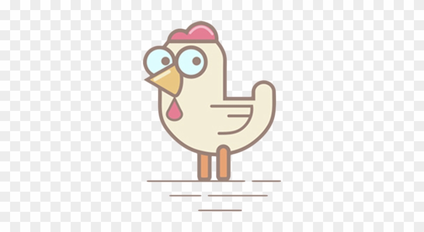 Chicken Cartoon Clip Art - Simple Cartoon Cock #350029