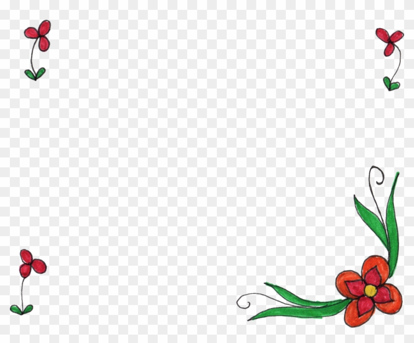 Png File Size - Simple Flower Frame Png #350037
